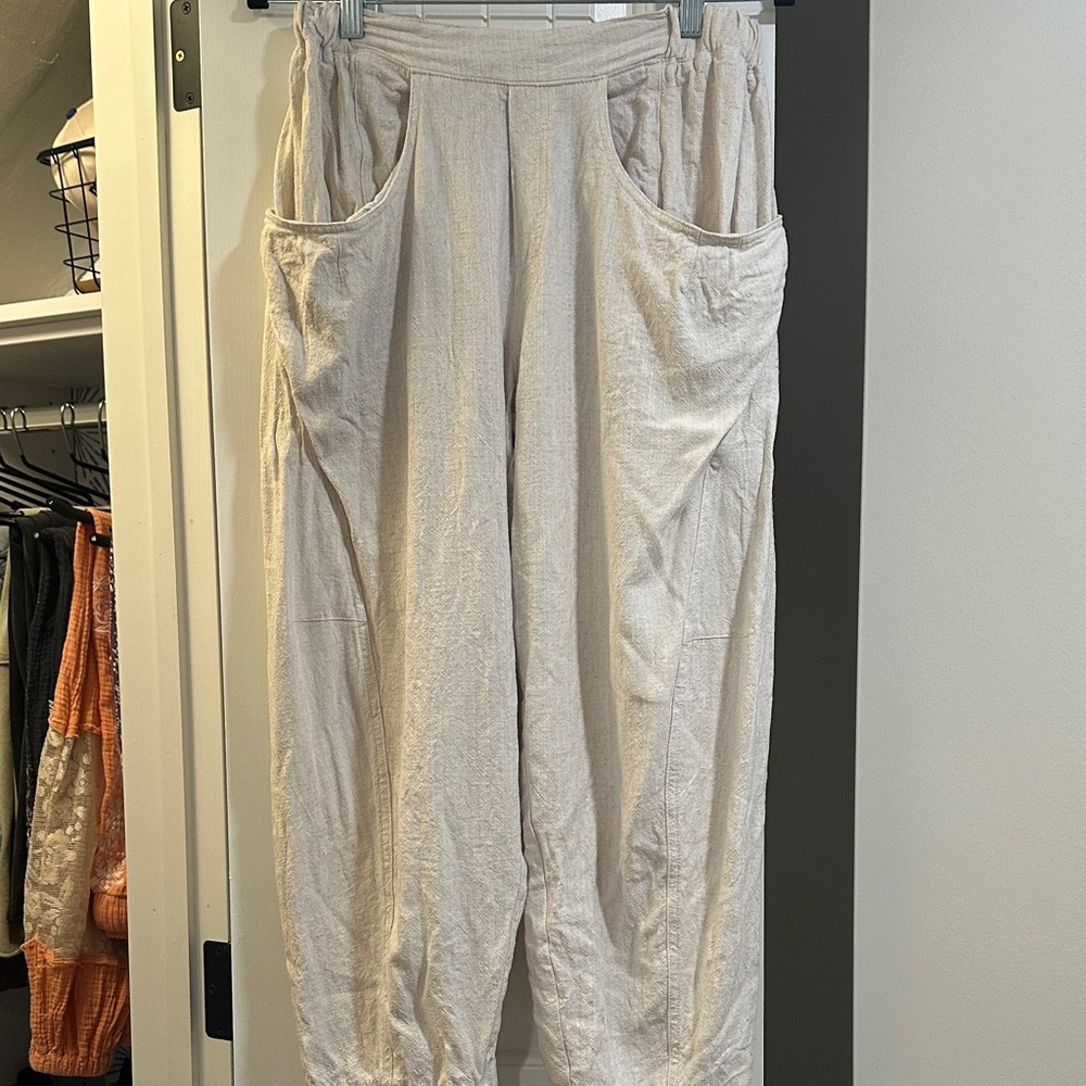 Barrel linen pants